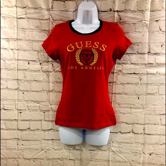 ♦️1 Left♦️Guess Los Angeles Women’s Embroidered T / Measurements are in Pics - Picture 2 of 12